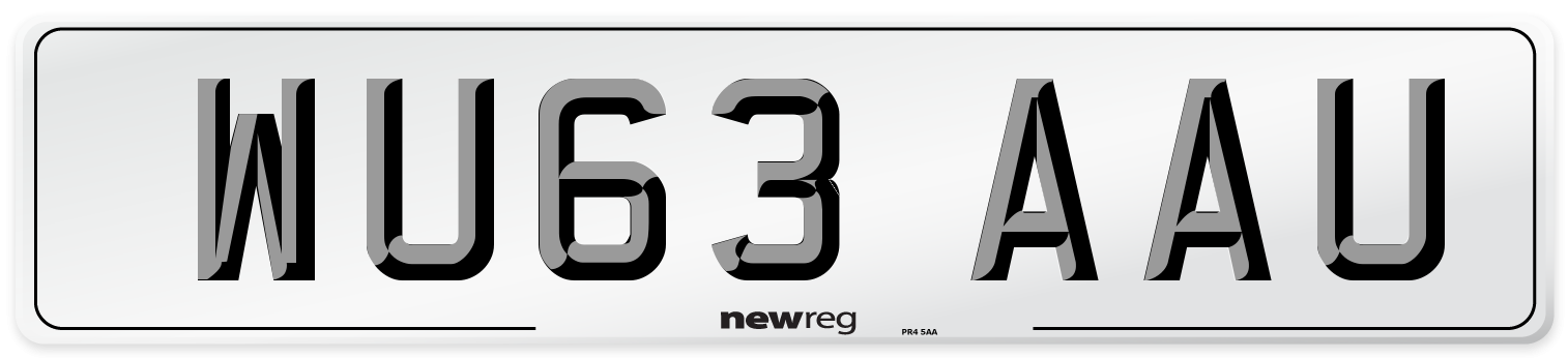 WU63 AAU Number Plate from New Reg